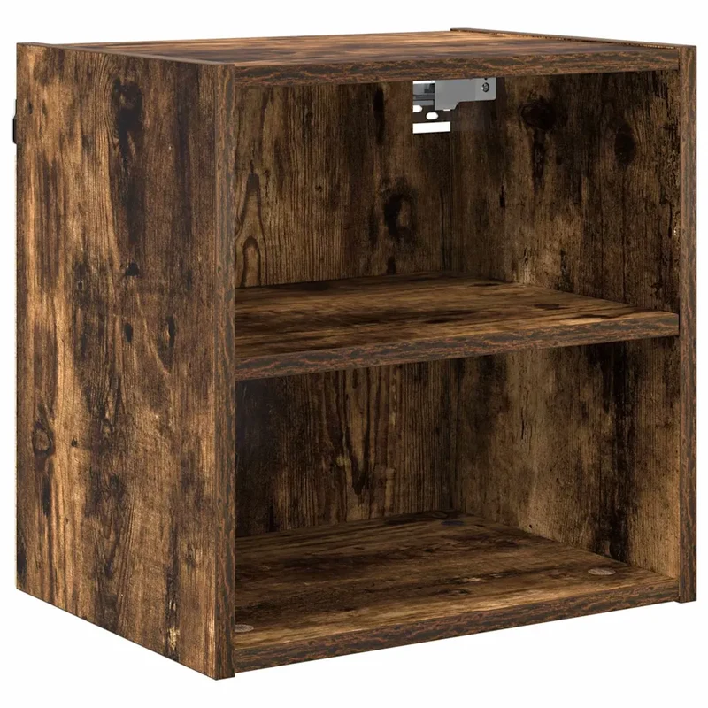 Armoire suspendue moderne rangement pratique 40 x 29,5 x 40 cm en bois d'ingénierie chêne fumé 02_0053461