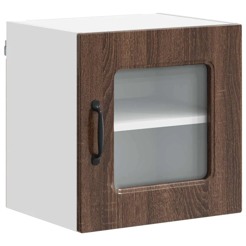 Armoire de cuisine rectangulaire moderne grand espace de rangement 40 x 31 x 40 cm en bois d'ingénierie chêne brun 02_0053527