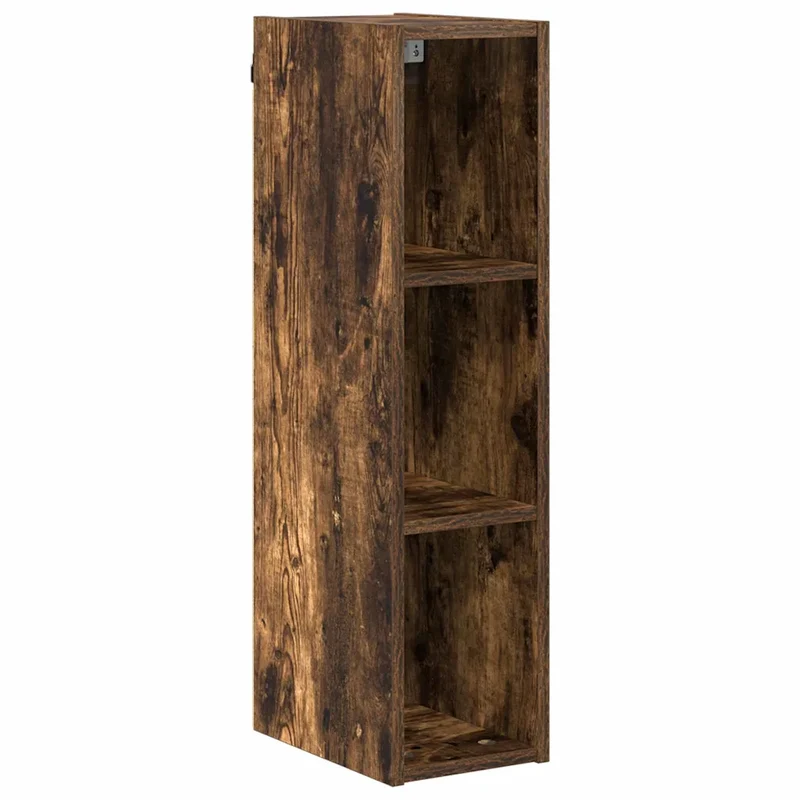 Armoire suspendue moderne avec grand espace de stockage 20 x 29,5 x 80 cm en bois d'ingénierie chêne fumé 02_0053469