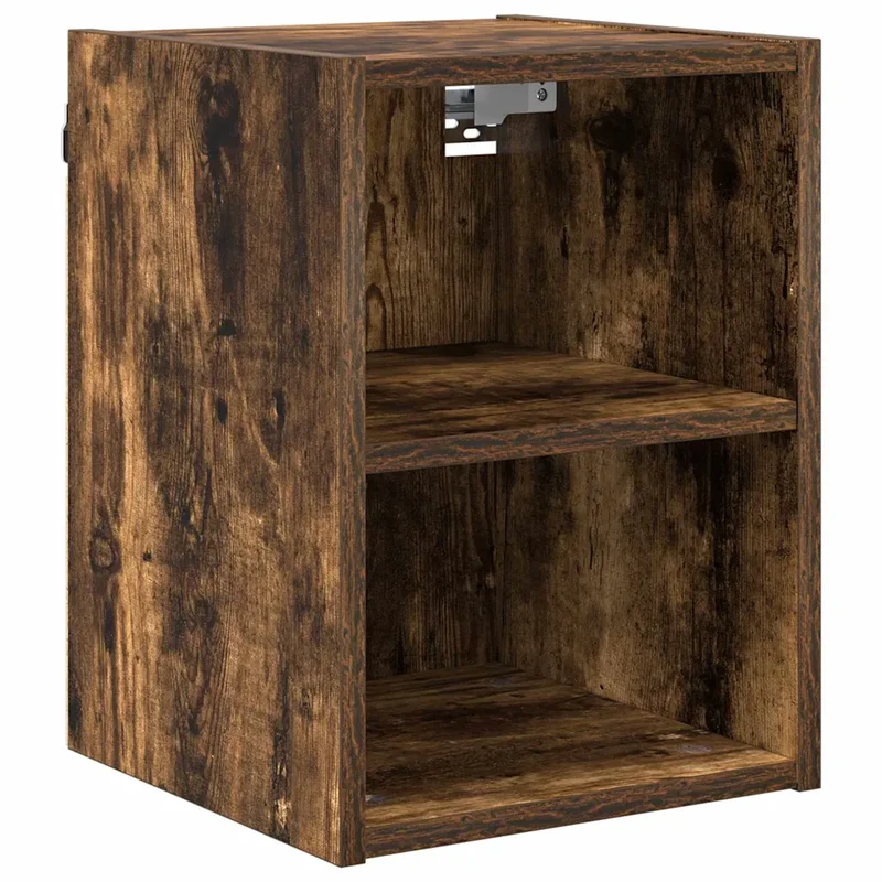 Armoire suspendue moderne cuisine design épuré 30 x 29,5 x 40 cm en bois d'ingénierie chêne fumé 02_0053453