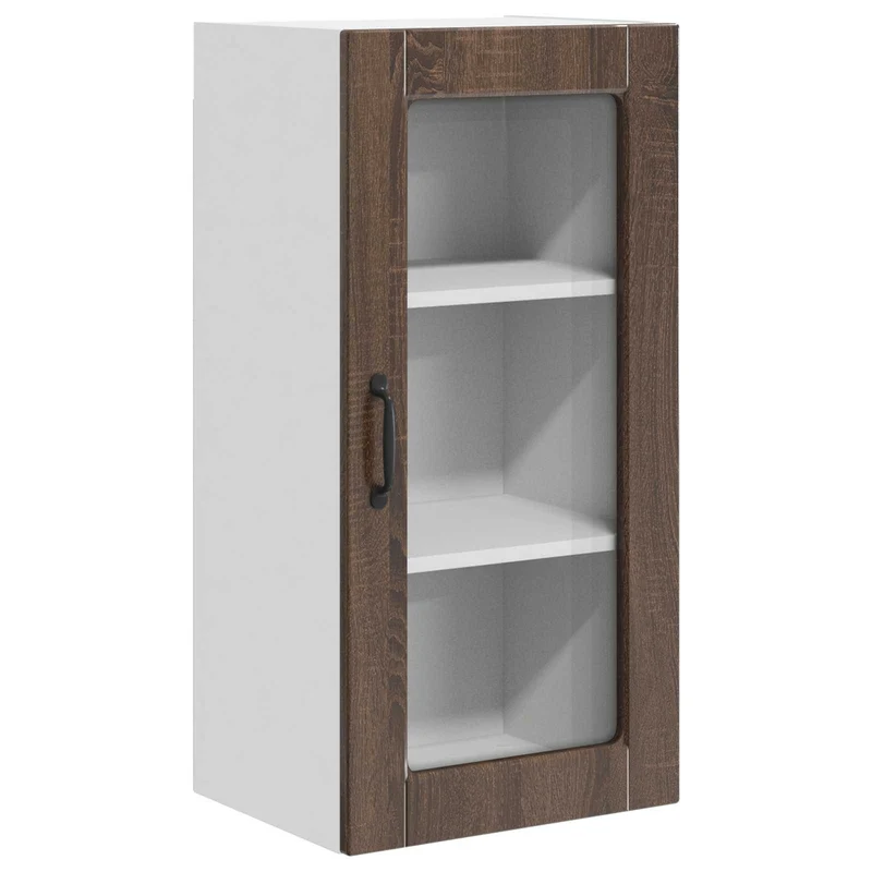Armoire de cuisine moderne minimaliste rangement pratique 40 x 31 x 80 cm en bois d'ingénierie chêne brun 02_0054018