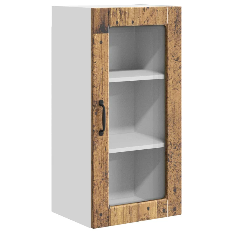 Armoire de cuisine bois ancien de rangement minimaliste 40 x 31 x 80 cm en bois d'ingénierie marron 02_0054020