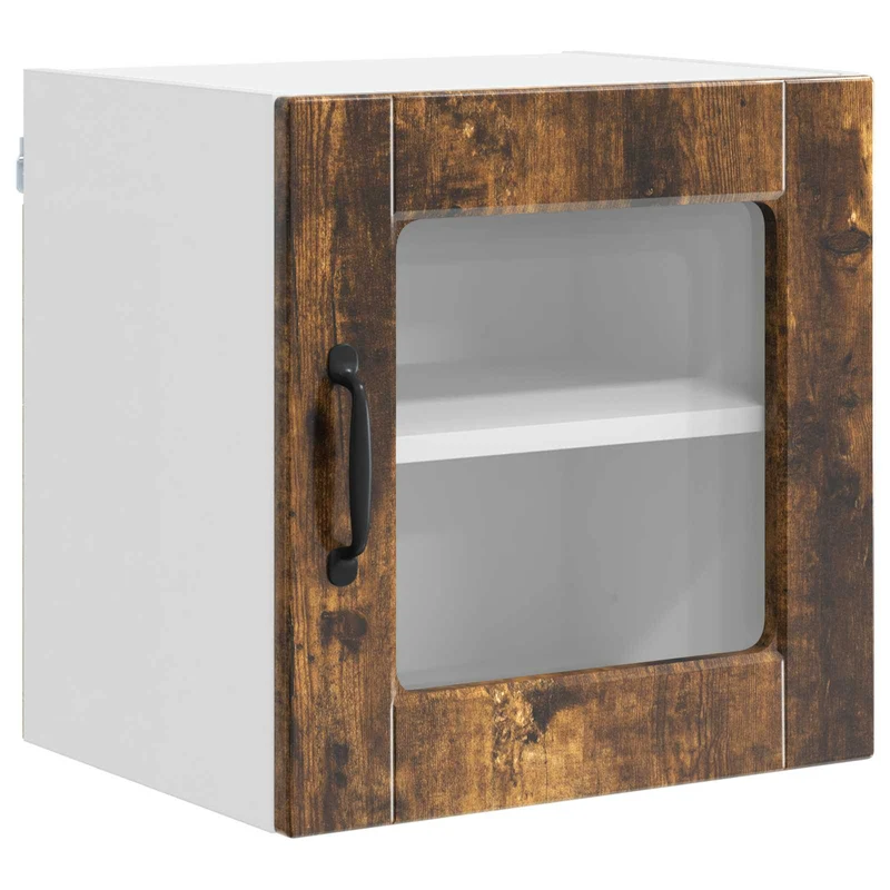 Armoire murale de cuisine moderne 40 x 31 x 40 cm rangement pratique style élégant en bois d'ingénierie chêne fumé 02_0054191