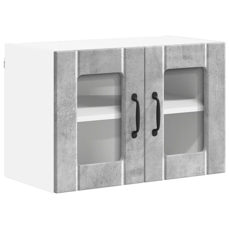 Armoire de cuisine moderne fonctionnelle rangement pratique 60 x 31 x 40 cm en bois d'ingénierie gris béton 02_0053990