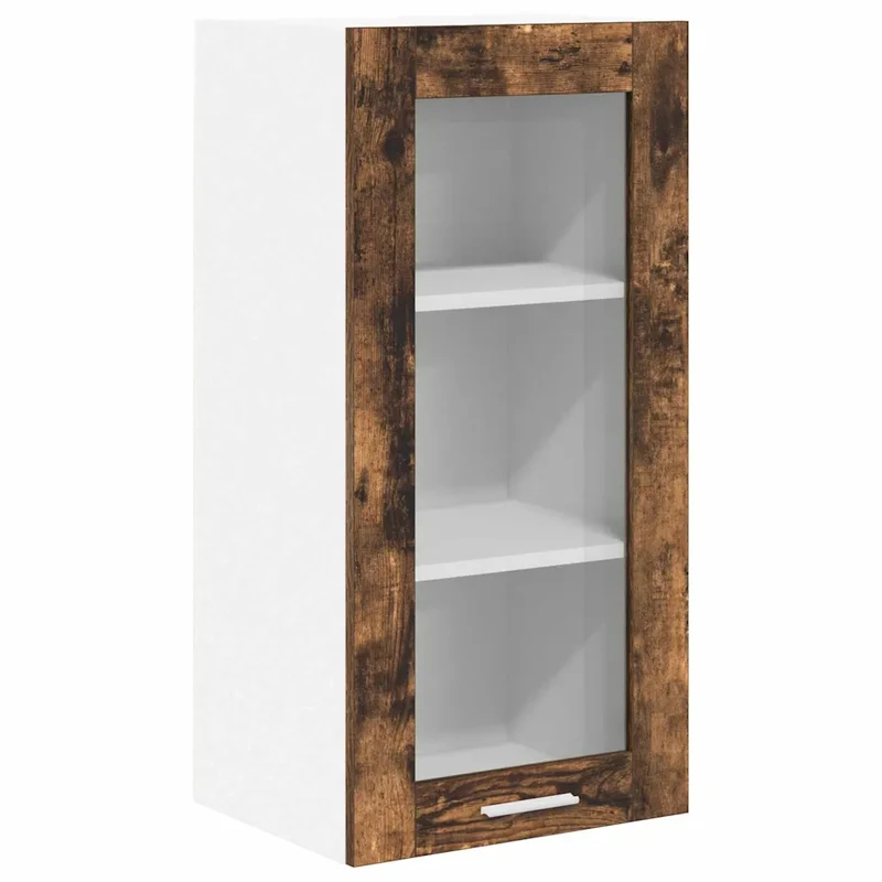 Armoire suspendue moderne 40 x 31 x 80 cm grand espace de rangement design contemporain en bois d'ingénierie chêne fumé 02_0053345