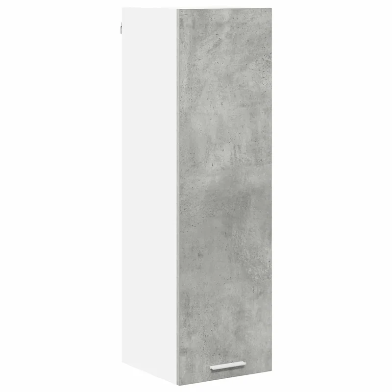 Armoire suspendue moderne grande capacité rangement 30 x 31 x 100 cm en bois d'ingénierie gris béton 02_0053372