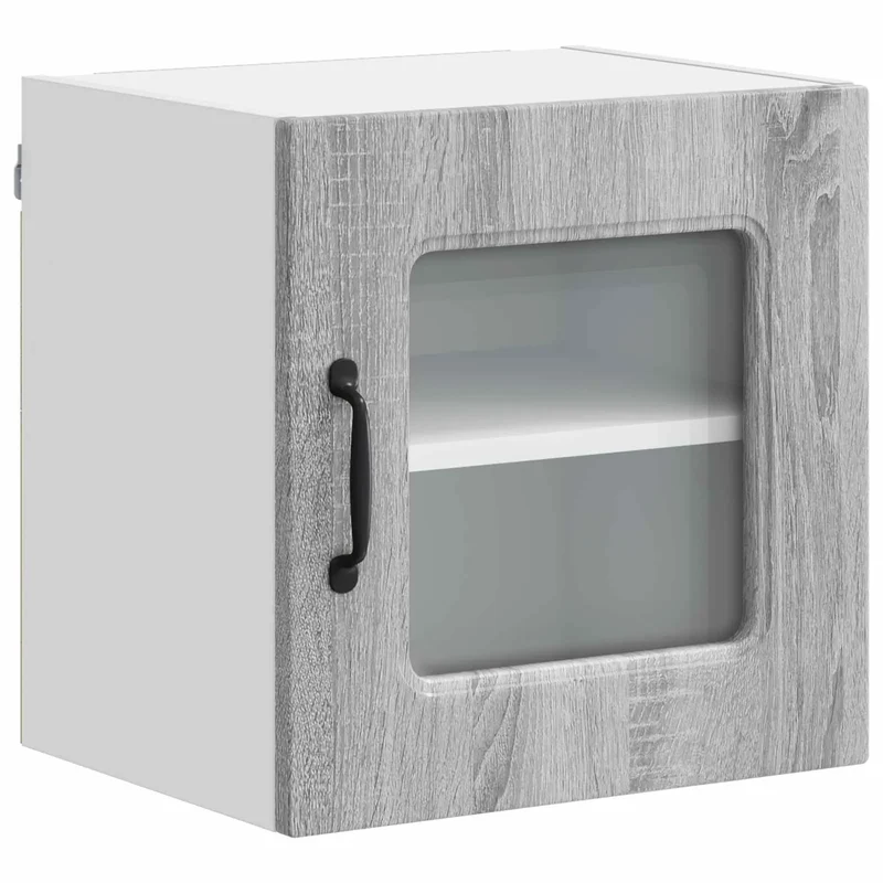 Armoire de cuisine rectangulaire moderne usage intérieur 40 x 31 x 40 cm grande capacité en bois d'ingénierie gris sonoma 02_0053525