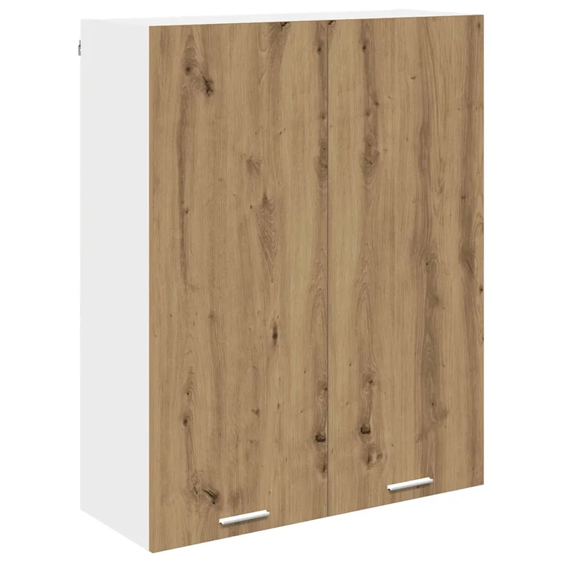 Armoire suspendue moderne avec 2 portes grand espace de stockage 80 x 31 x 100 cm en bois d'ingénierie chêne artisanal 02_0053408