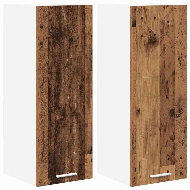 Lot de 2 armoires suspendues modernes grand espace de rangement 30 x 31 x 80 cm en bois d'ingénierie blanc 02_0053294
