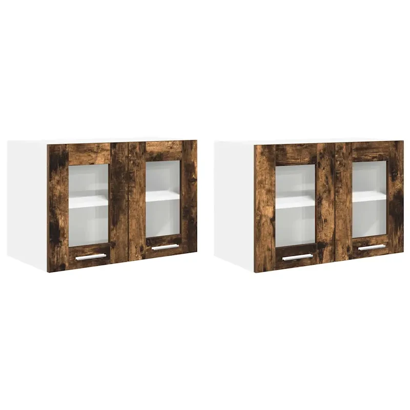 Armoire suspendue moderne 60 x 31 x 40 cm grand espace de rangement design contemporain en bois d'ingénierie chêne fumé 02_0053266