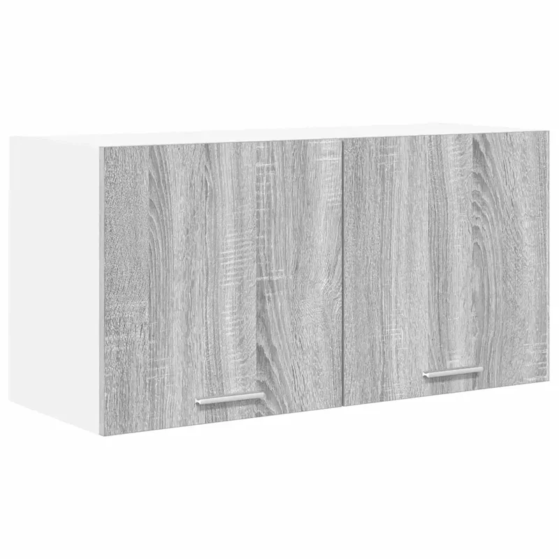Armoire suspendue moderne polyvalente grand espace de stockage 80 x 31 x 40 cm en bois d'ingénierie gris sonoma 02_0053230