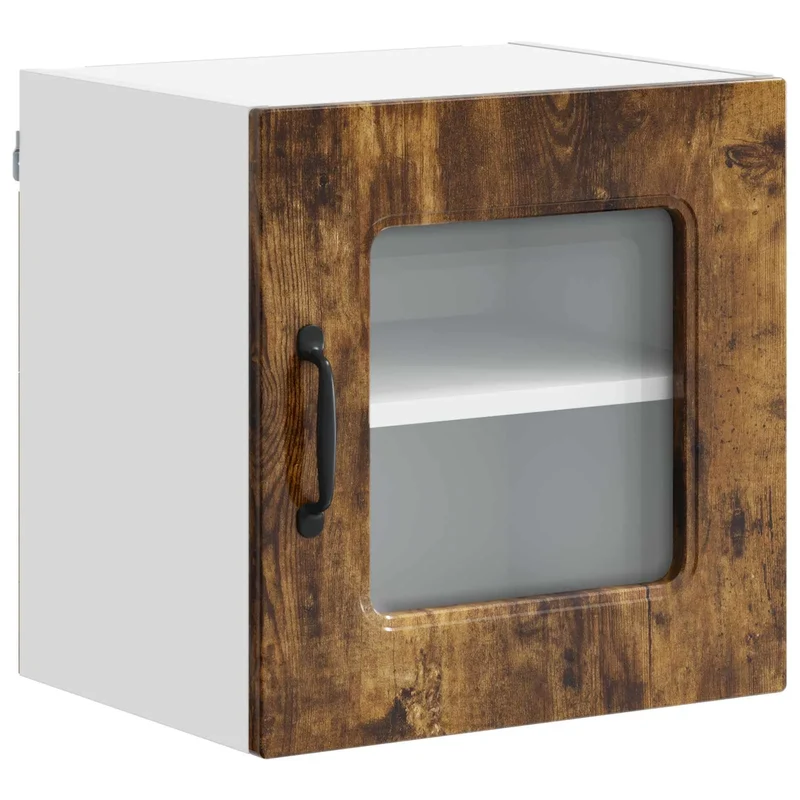 Armoire de cuisine rectangulaire avec grand espace de rangement 40 x 31 x 40 cm en bois d'ingénierie chêne fumé 02_0053523