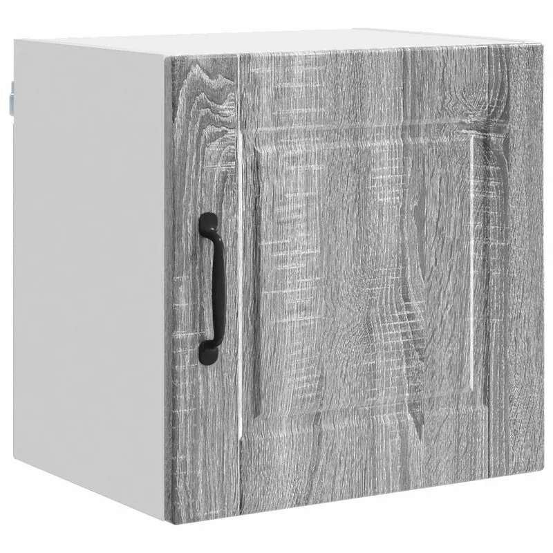 Armoire de cuisine murale moderne avec étagère rangement 40 x 31 x 40 cm en bois d'ingénierie gris sonoma 02_0054233