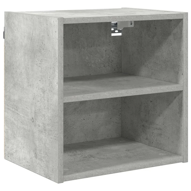 Armoire suspendue rectangulaire moderne espace de rangement 40 x 29,5 x 40 cm en bois d'ingénierie gris béton 02_0053460