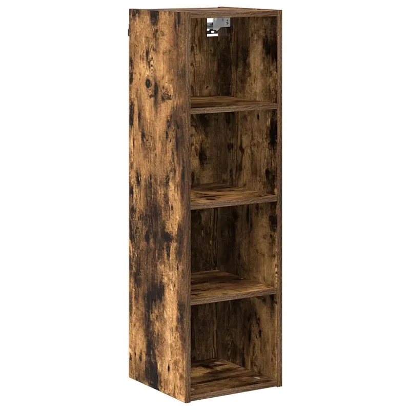 Armoire suspendue moderne avec grand espace de stockage 30 x 29,5 x 100 cm en bois d'ingénierie chêne fumé 02_0053501