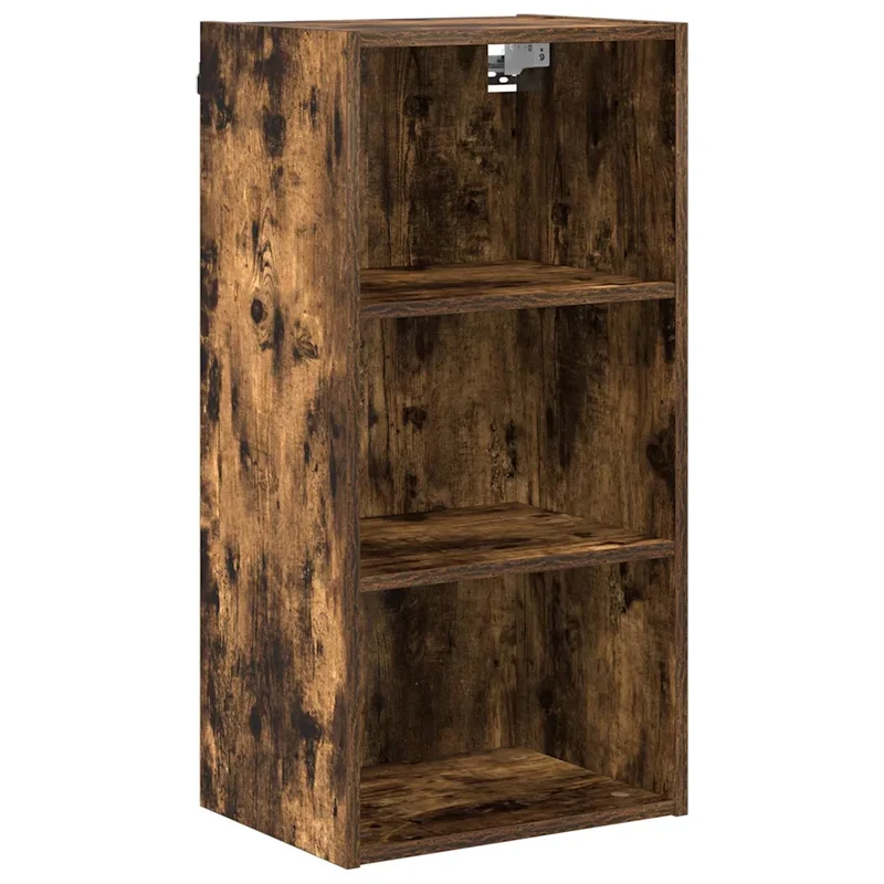 Armoire suspendue design moderne avec grand espace de stockage 40 x 29,5 x 80 cm en bois d'ingénierie chêne fumé 02_0053485