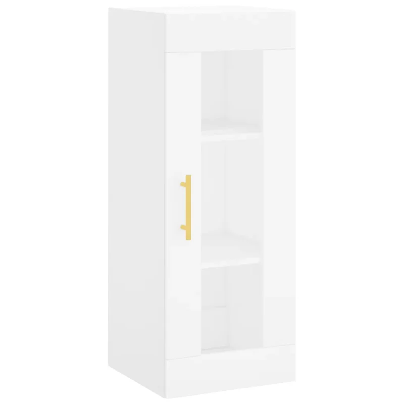 Armoire murale design pratique rangement suspendu 34,5 x 34 x 90 cm en bois d'ingénierie blanc 02_0048680