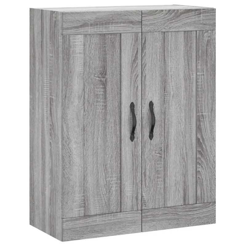 Armoire murale élégante avec grand espace de rangement 69,5 x 34 x 90 cm en bois d'ingénierie gris sonoma 02_0048912