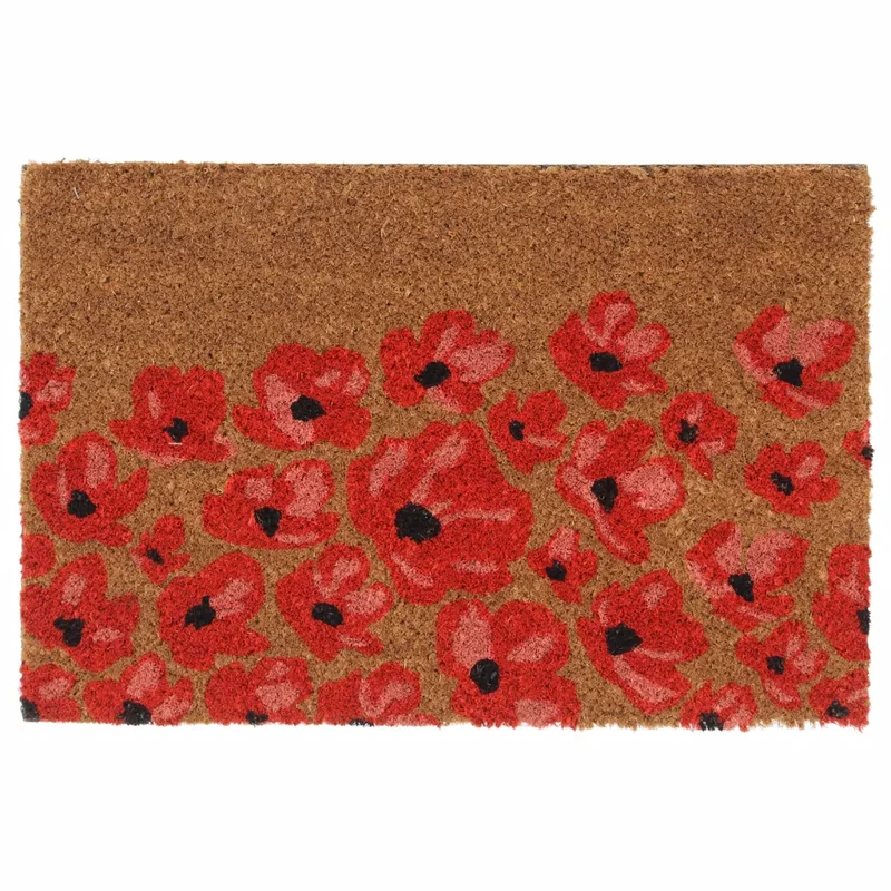 Tapis de porte naturel 40 x 60 cm résistant à l'extérieur et antidérapant design touffeté en fibre de coco naturel 02_0046189