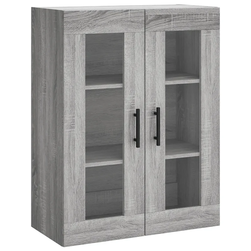 Armoire murale design pratique rangement 69 x 34 x 90 cm en bois d'ingénierie gris 02_0048645