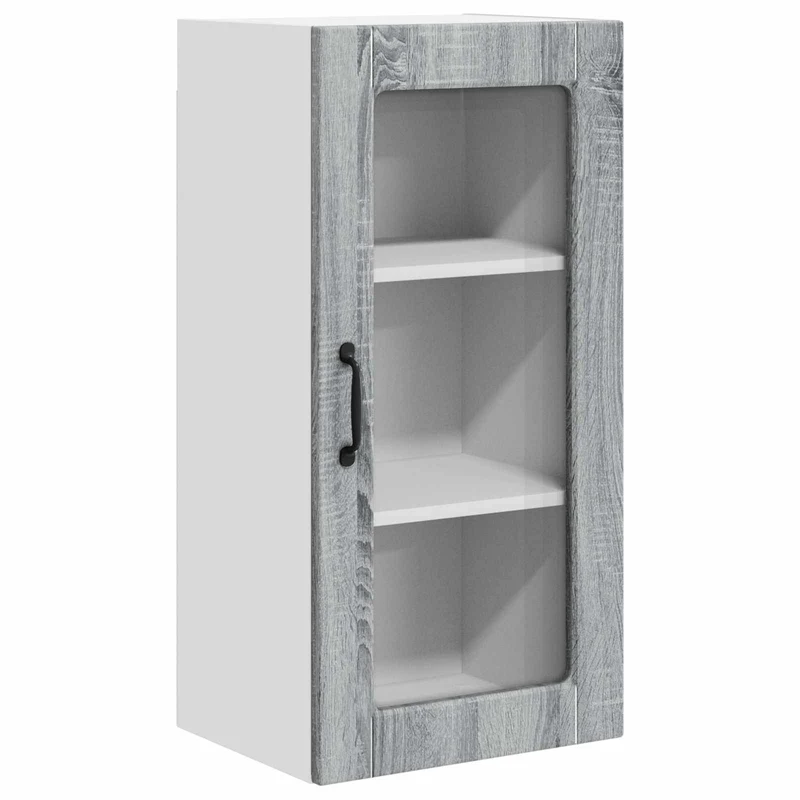 Armoire de cuisine moderne fonctionnelle rangement pratique 40 x 31 x 80 cm en bois d'ingénierie gris sonoma 02_0054016