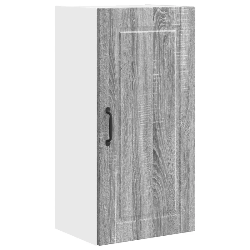 Armoire de cuisine murale moderne avec étagères rangement efficace 40 x 31 x 80 cm en bois d'ingénierie gris sonoma 02_0054375
