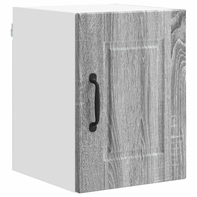 Armoire de cuisine murale moderne avec étagère 30 x 31 x 40 cm en bois d'ingénierie gris sonoma 02_0054213