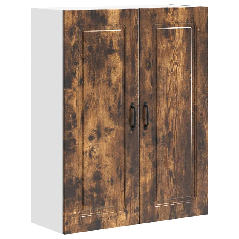 Armoire de cuisine moderne avec grand espace de rangement 80 x 31 x 100 cm en bois d'ingénierie chêne fumé 02_0053828