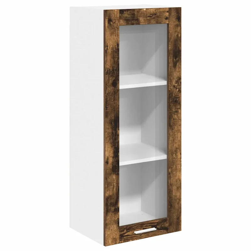 Armoire suspendue moderne avec grand espace de stockage 40 x 31 x 100 cm en bois d'ingénierie chêne fumé 02_0053421