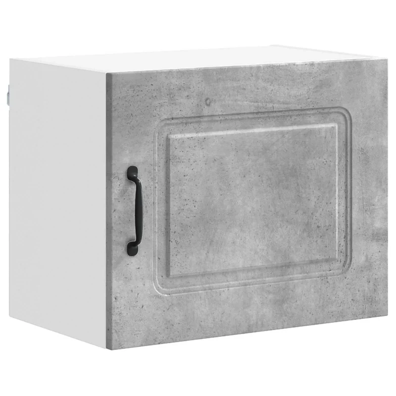 Armoire de cuisine rectangulaire moderne espace de rangement 50 x 31 x 40 cm en bois d'ingénierie gris béton 02_0053579