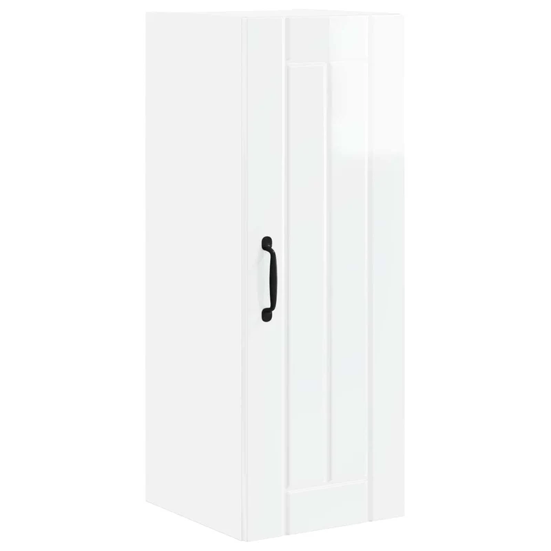 Armoire de cuisine moderne avec rangement pratique 30 x 31 x 80 cm en bois d'ingénierie blanc brillant 02_0054031
