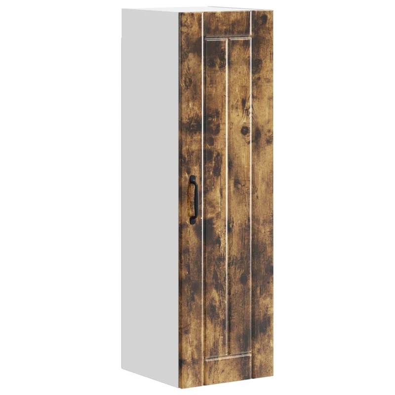 Armoire de cuisine moderne pratique avec portes coulissantes 30 x 31 x 100 cm en bois d'ingénierie chêne fumé 02_0054127