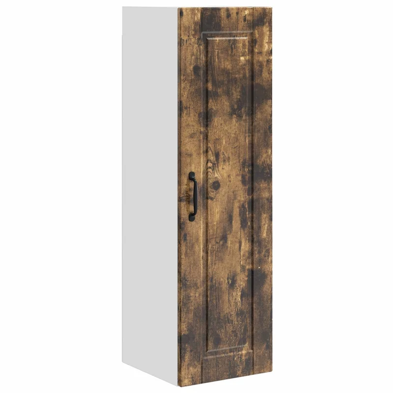 Armoire de cuisine murale moderne avec étagères 30 x 31 x 100 cm en bois d'ingénierie chêne fumé 02_0054452