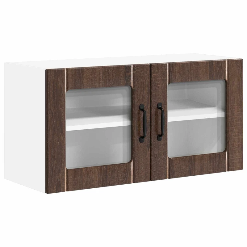 Armoire de cuisine moderne minimaliste pratique 80 x 31 x 40 cm en bois d'ingénierie chêne brun 02_0053971