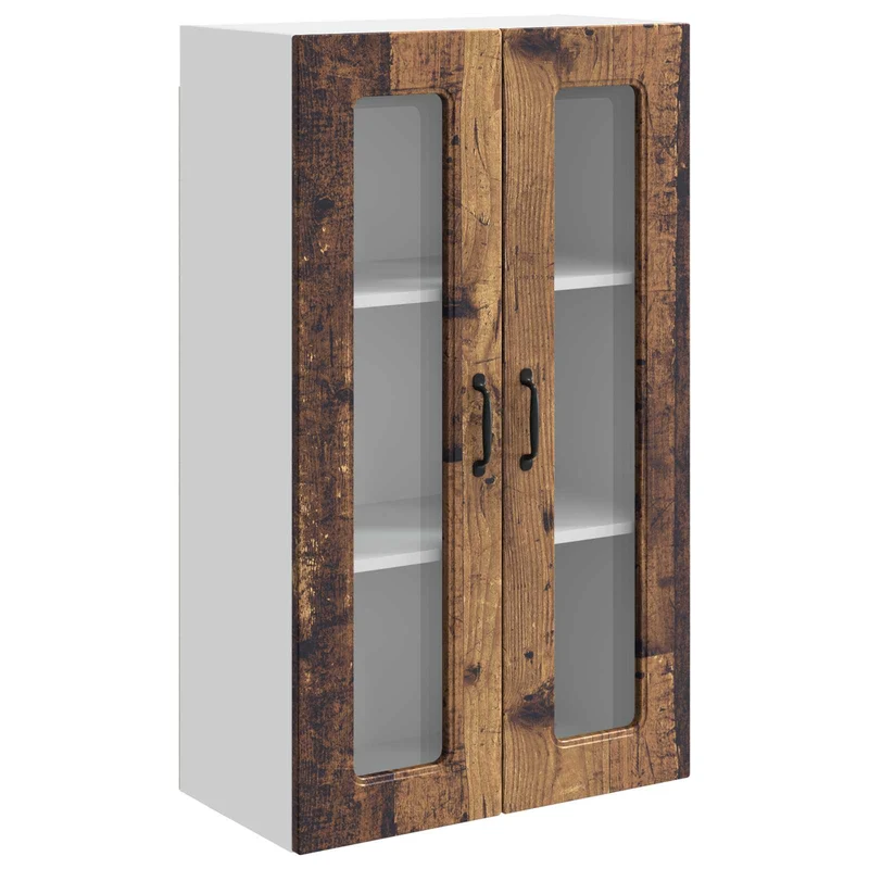 Armoire de cuisine rectangulaire au design épuré grand espace de stockage 60 x 31 x 100 cm en bois ancien 02_0053861