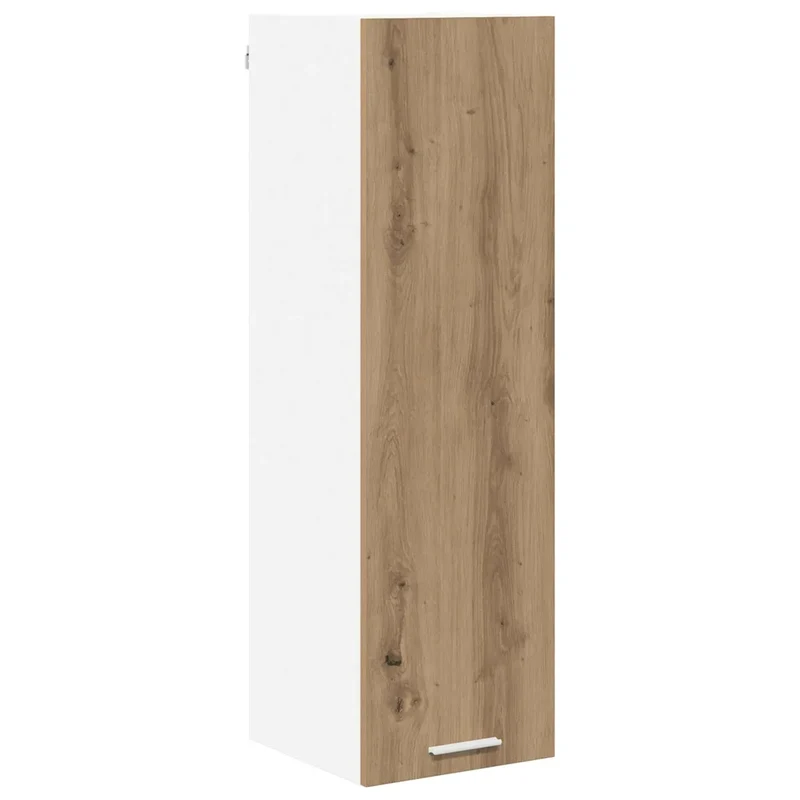 Armoire suspendue moderne design épuré 30 x 31 x 100 cm rangement efficace en bois d'ingénierie chêne artisanal 02_0053376