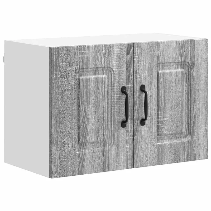 Armoire de cuisine rectangulaire moderne rangement pratique 60 x 31 x 40 cm en bois d'ingénierie gris sonoma 02_0053605