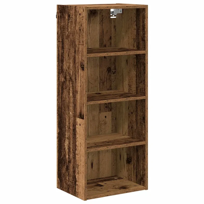 Armoire suspendue bois ancien rangement efficace 40 x 29,5 x 100 cm en bois d'ingénierie marron 02_0053511