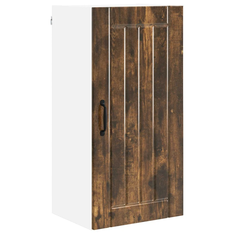 Armoire de cuisine moderne rectangulaire rangement pratique 40 x 31 x 80 cm en bois d'ingénierie chêne fumé 02_0054047