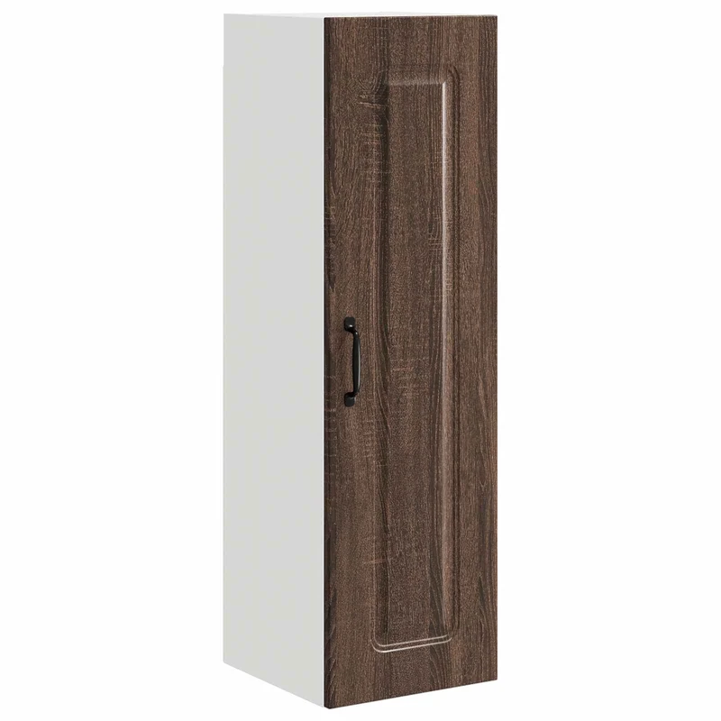 Armoire murale de cuisine design épuré 30 x 31 x 100 cm grand espace de stockage style contemporain en bois chêne brun 02_0053790