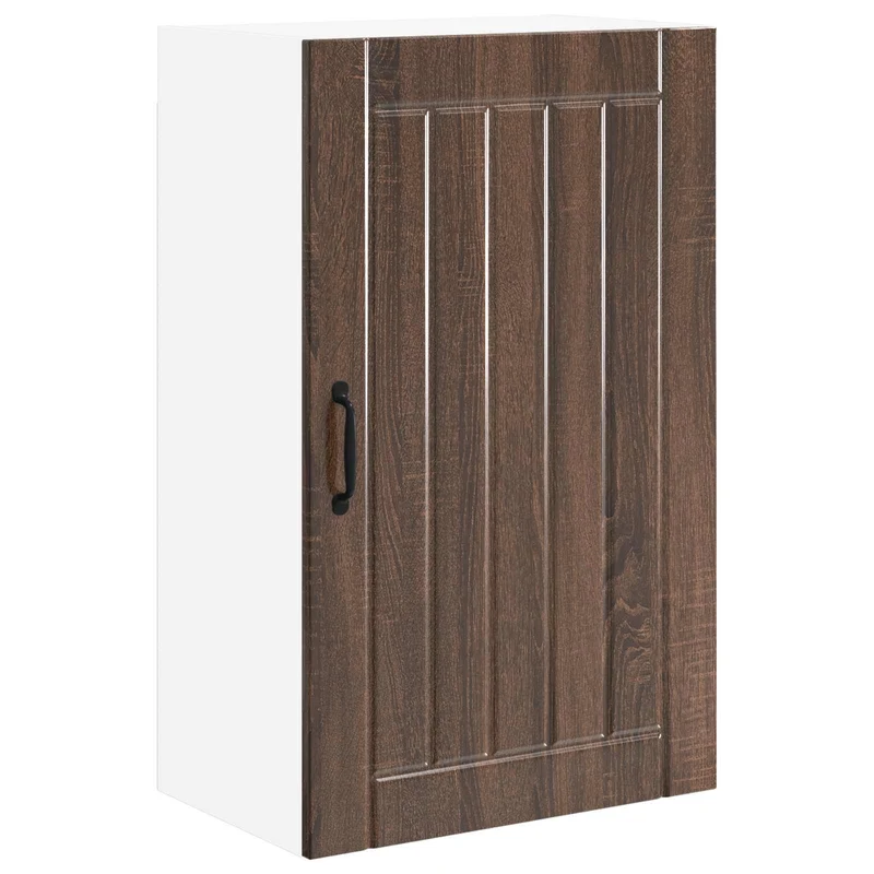 Armoire de cuisine moderne fonctionnelle rangement intérieur 50 x 31 x 80 cm en bois d'ingénierie chêne brun 02_0054059