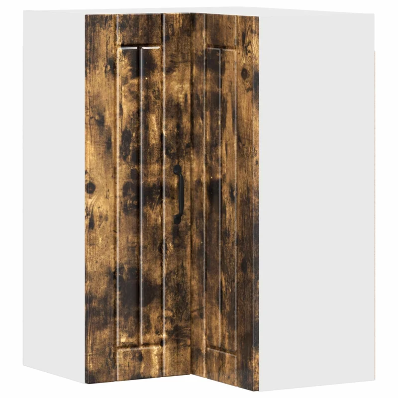Armoire de cuisine moderne fonctionnelle rangement pratique 57 x 57 x 80 cm en bois d'ingénierie chêne fumé 02_0054097