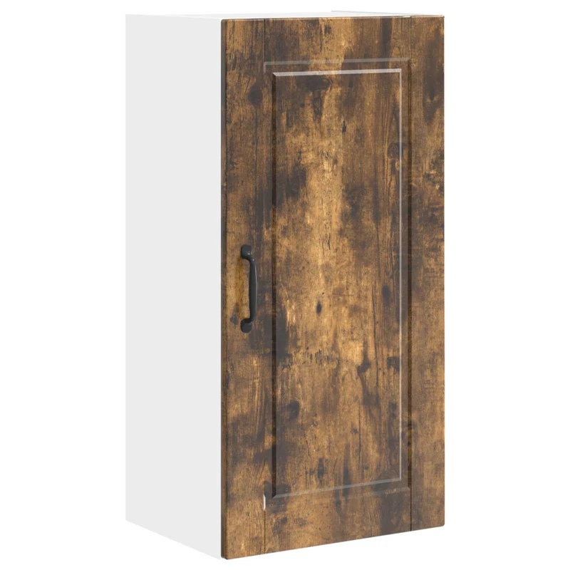 Armoire de cuisine moderne murale rangement pratique 40 x 31 x 80 cm en bois d'ingénierie chêne fumé 02_0054374