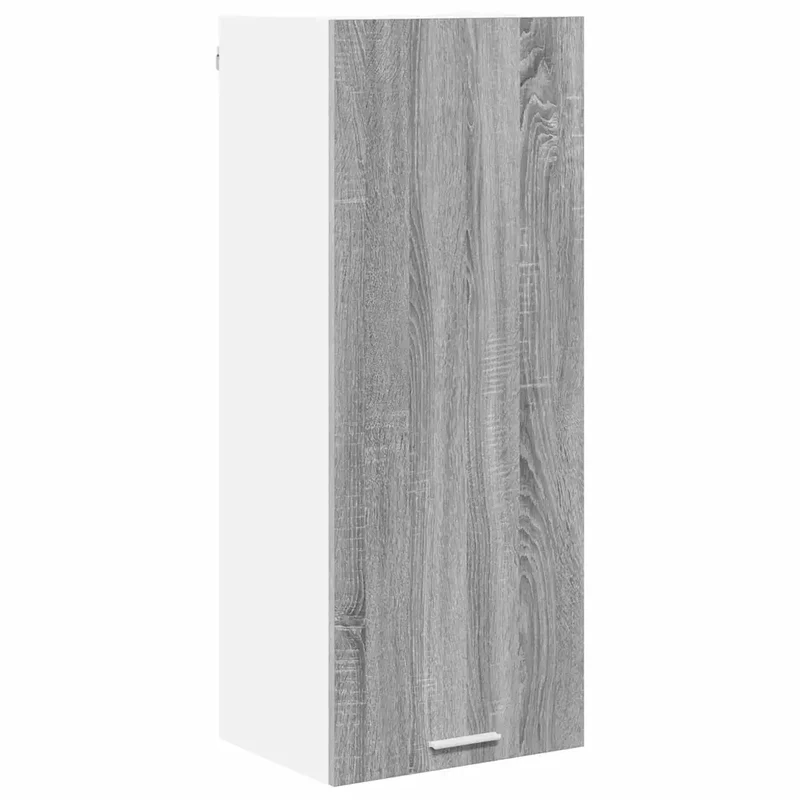 Armoire suspendue moderne avec porte 40 x 31 x 100 cm grand espace de stockage style contemporain en bois gris sonoma 02_0053382