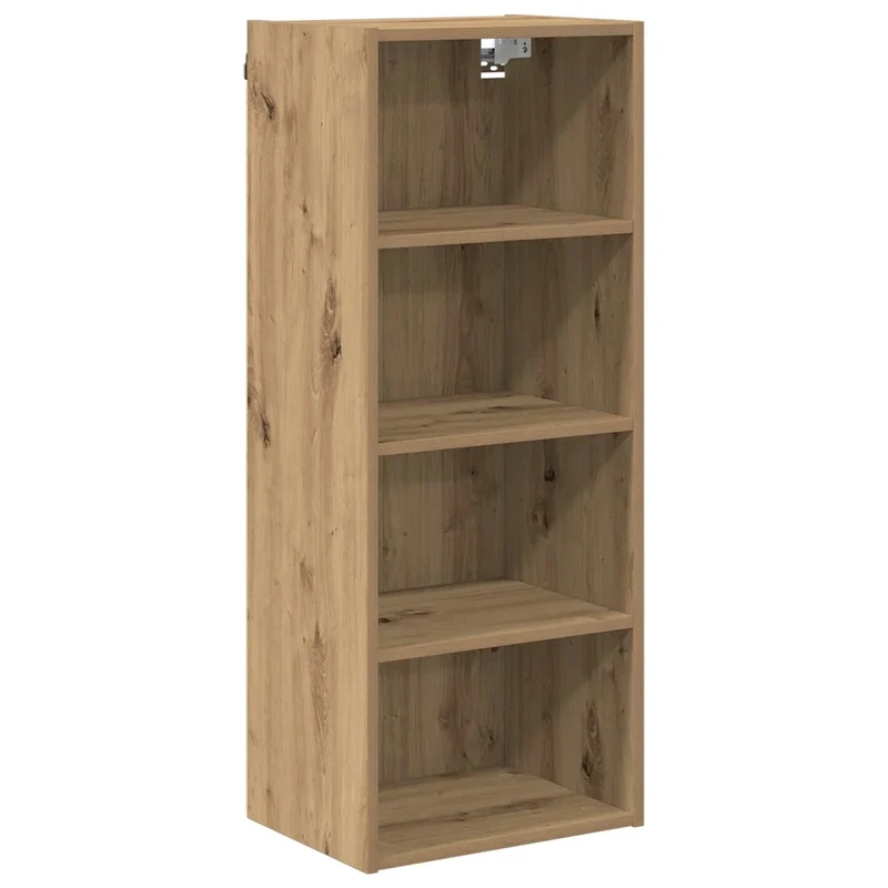 Armoire suspendue moderne rangement spacieux 40 x 29,5 x 100 cm en bois d'ingénierie chêne artisanal 02_0053512