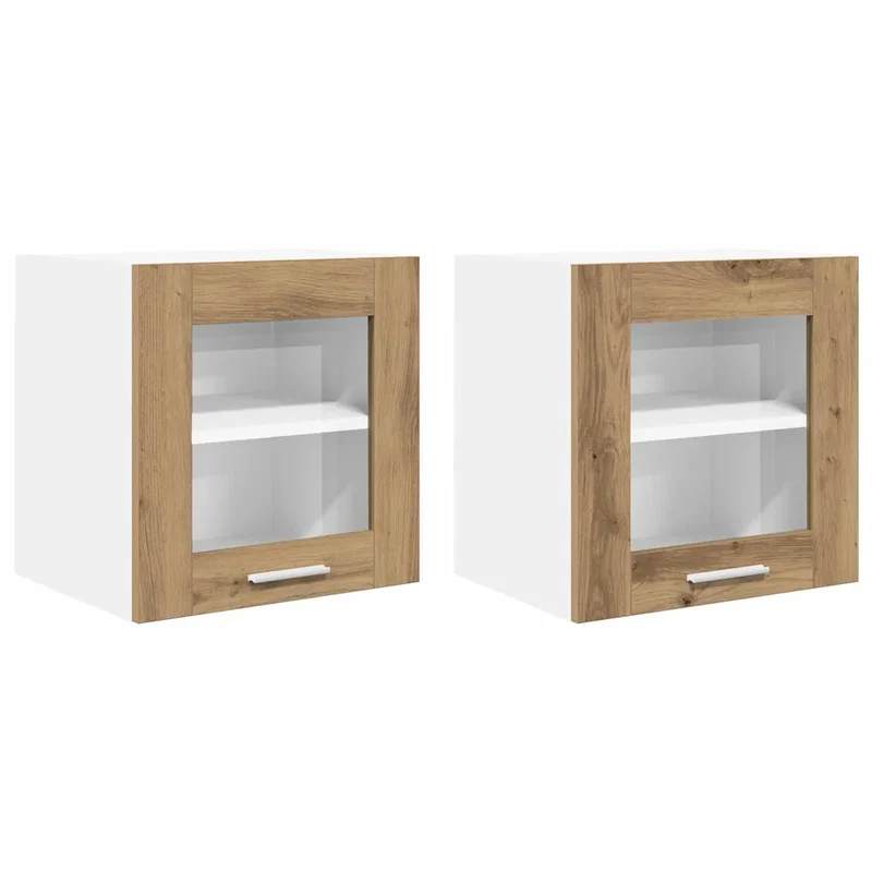 Armoire suspendue moderne rangement efficace 40 x 31 x 40 cm en bois d'ingénierie chêne artisanal 02_0053256
