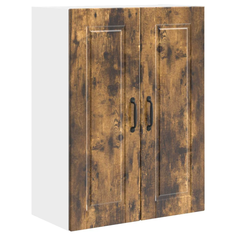 Armoire de cuisine moderne murale rangement pratique 60 x 31 x 80 cm en bois d'ingénierie chêne fumé 02_0054393