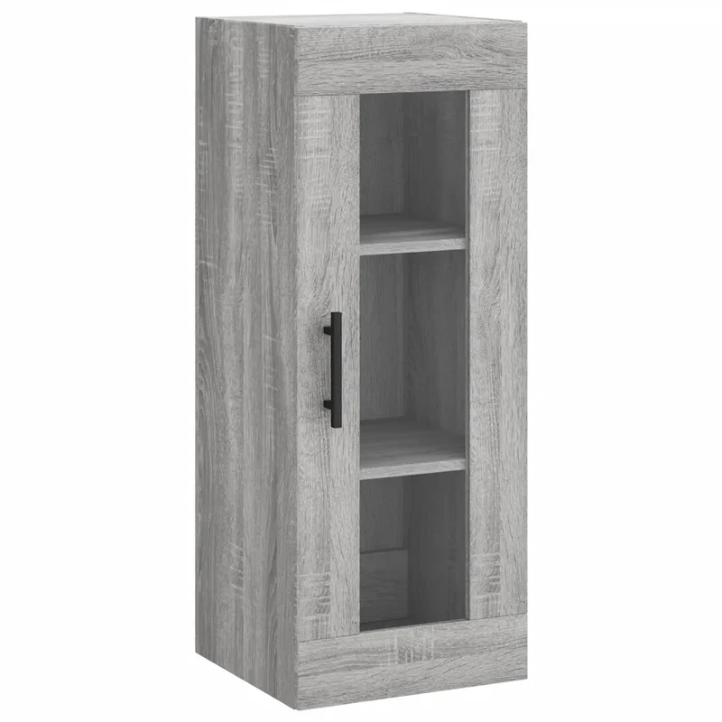Armoire murale design pratique rangement espace visible 34,5 x 34 x 90 cm en bois d'ingénierie sonoma gris 02_0048699