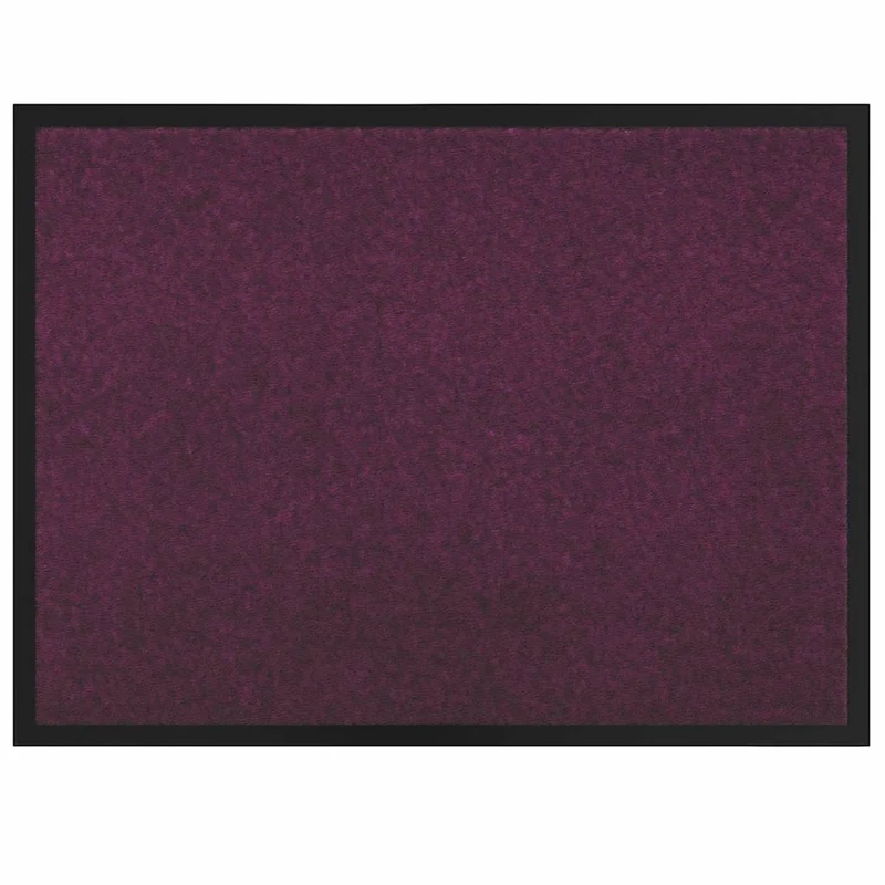 Tapis de porte rectangulaire absorbant et antidérapant 60 x 40 x 1.2 cm en tissu teddy bordeaux 02_0059006