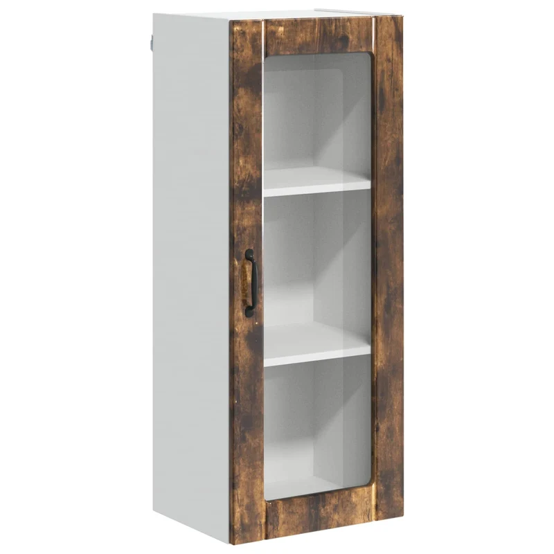 Armoire de cuisine moderne fonctionnelle rangement pratique 40 x 31 x 100 cm en bois d'ingénierie chêne fumé 02_0054117